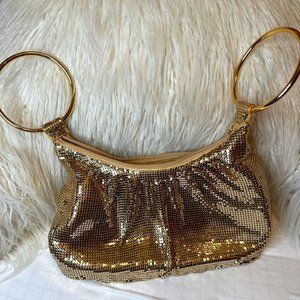 RARE Whiting & Davis Gold Enameled Handbag